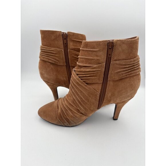 Womens Bijou New York Leather & Man-Made Materials Ankle Boots Size 7.5W Brown M - Picture 5 of 6